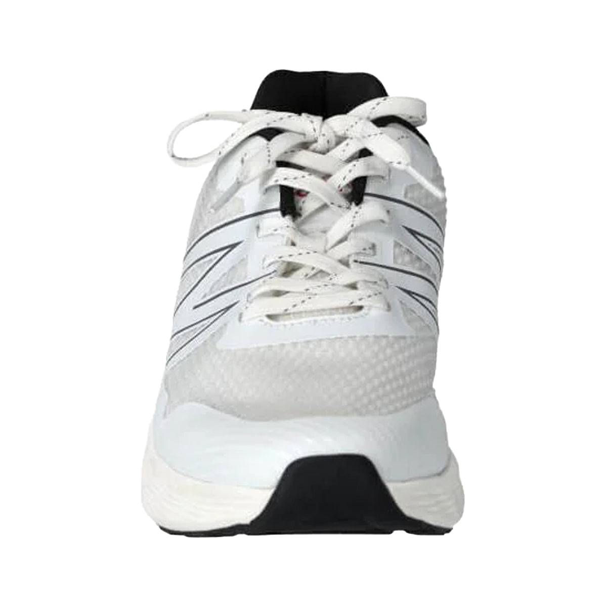 White-Black - Side - Mascot Mens Logo Microfibre Trainers