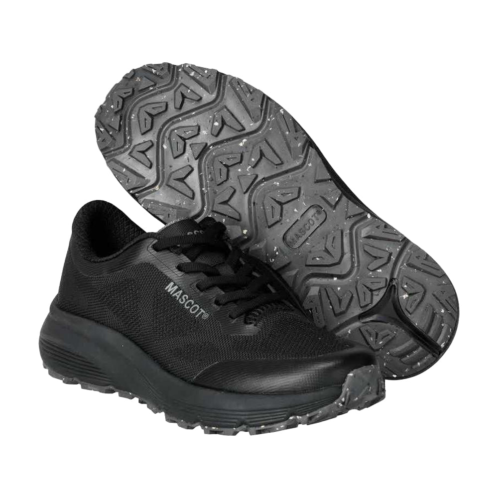 Black - Back - Mascot Mens Logo Trainers