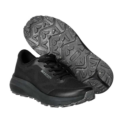 Black - Back - Mascot Mens Logo Trainers