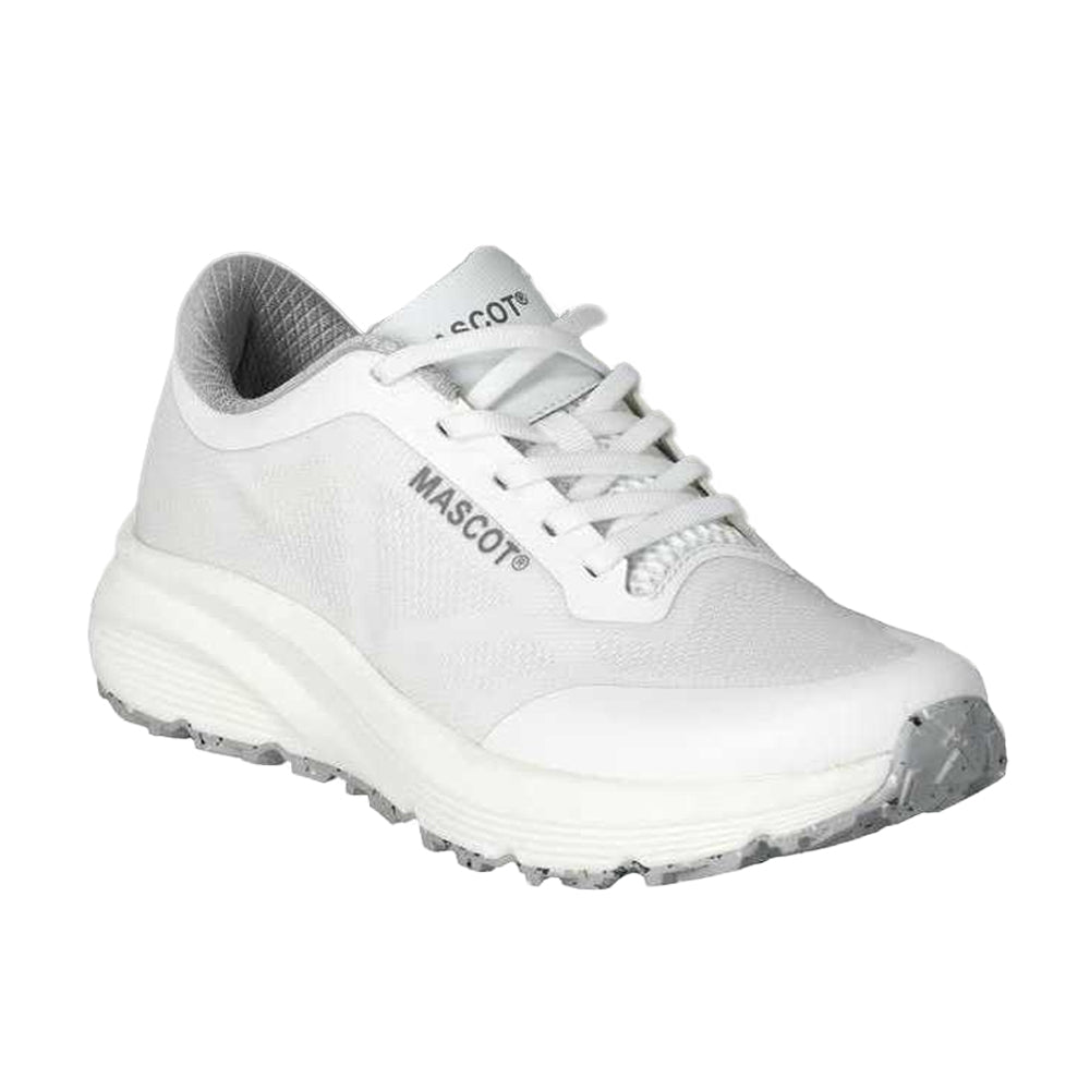 White - Front - Mascot Mens Logo Trainers