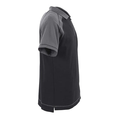 Black-Anthracite - Side - Mascot Mens Image Bianco Polo Shirt