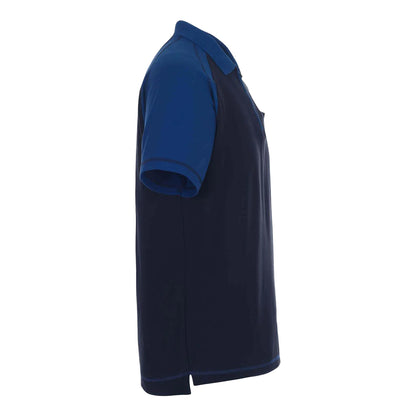 Navy-Royal Blue - Side - Mascot Mens Image Bianco Polo Shirt