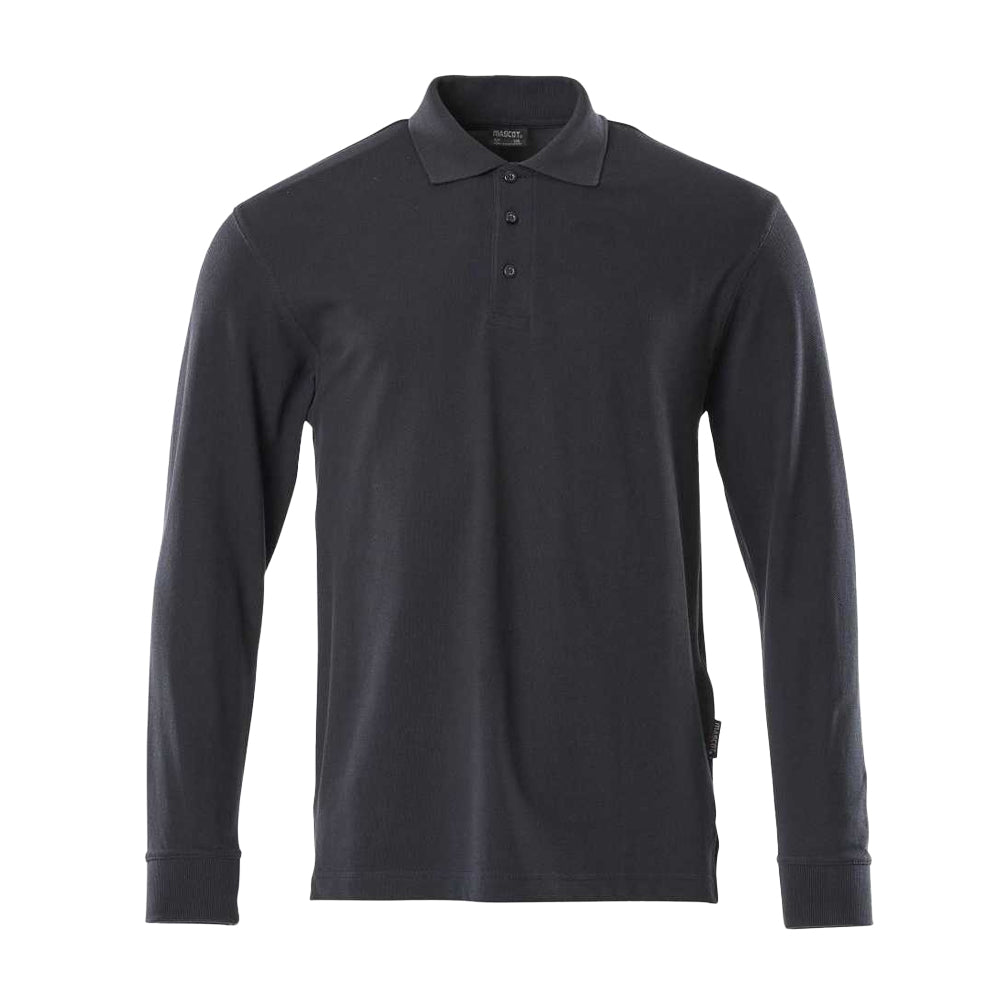 Graphite Blue - Front - Mascot Mens Crossover Manila Long-Sleeved Polo Shirt