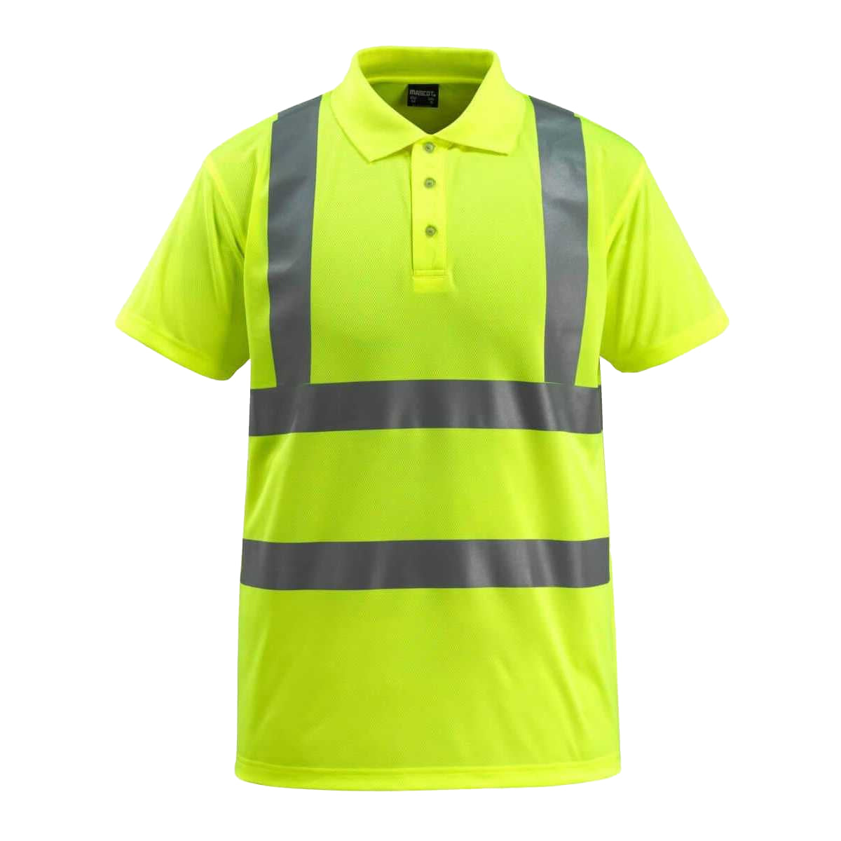 Hi Vis Yellow - Front - Mascot Mens Bowen Safe Light Hi-Vis Polo Shirt