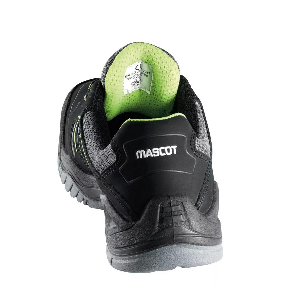 Black - Back - Mascot Unisex Adult Fujiyama Coated Leather Safety Shoes