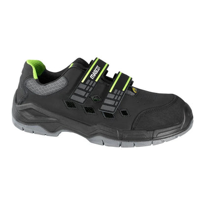 Black - Front - Mascot Womens-Ladies Alpamayo Coated Leather Safety Sandals