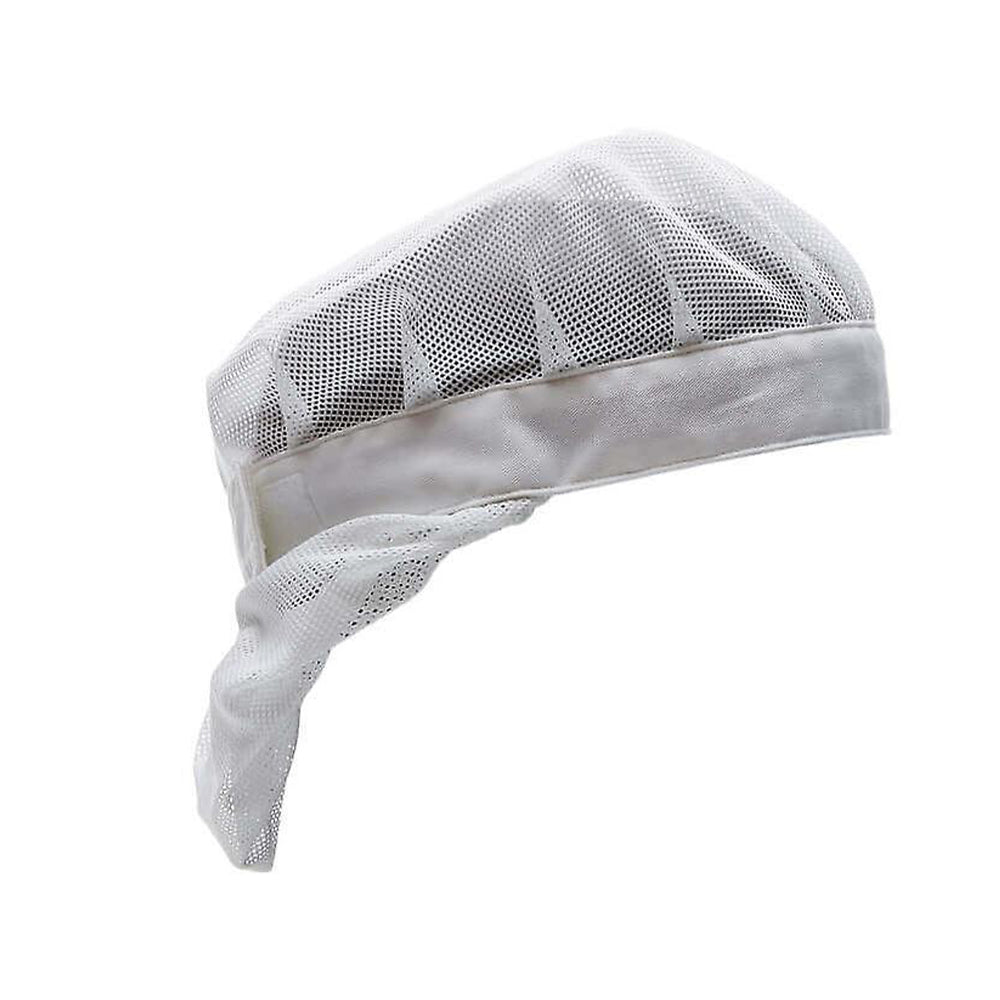White - Back - Mascot Plain Flat Cap