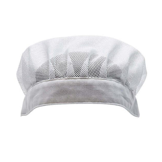 White - Front - Mascot Plain Flat Cap