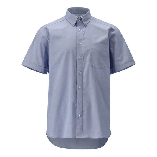 Light Blue - Front - Mascot Mens Frontline Oxford Short-Sleeved Shirt