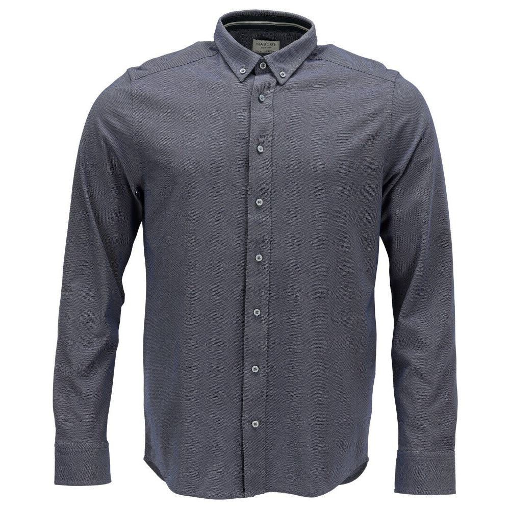 Blue - Front - Mascot Mens Frontline Slim Shirt