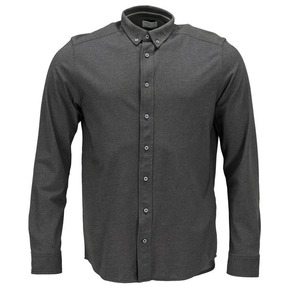 Dark Anthracite-Light Grey - Front - Mascot Mens Frontline Slim Shirt