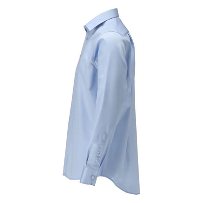 Light Blue - Side - Mascot Mens Frontline Poplin Slim Shirt