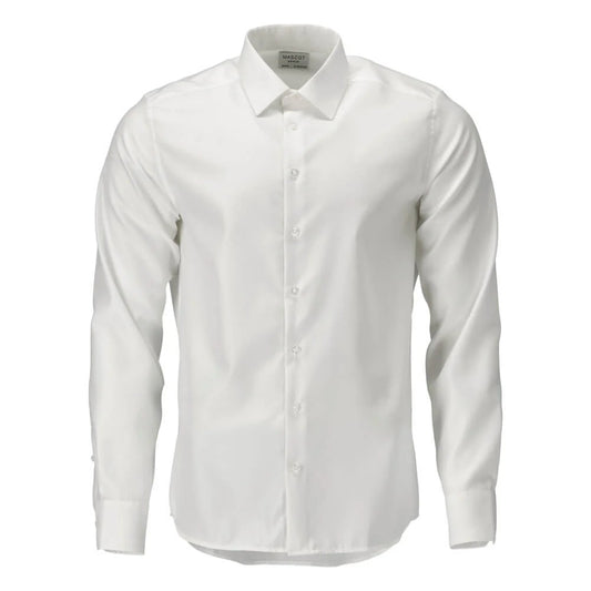 White - Front - Mascot Mens Frontline Poplin Slim Shirt