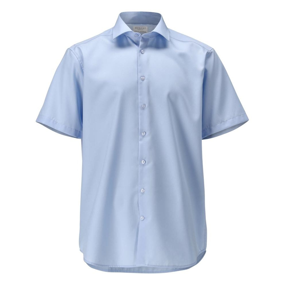 Light Blue - Front - Mascot Mens Frontline Poplin Short-Sleeved Shirt