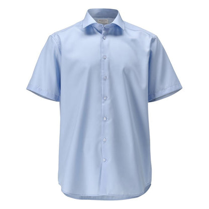 Light Blue - Front - Mascot Mens Frontline Poplin Short-Sleeved Shirt
