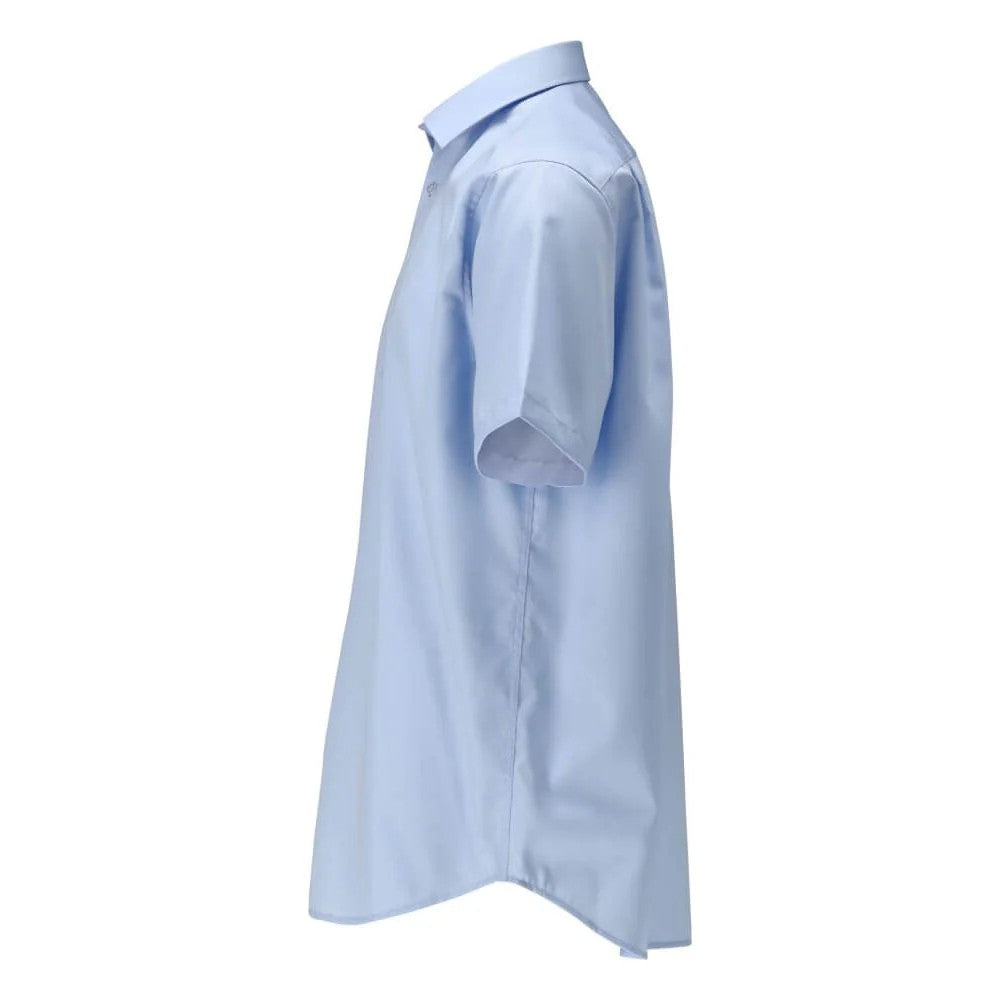 Light Blue - Side - Mascot Mens Frontline Poplin Short-Sleeved Shirt
