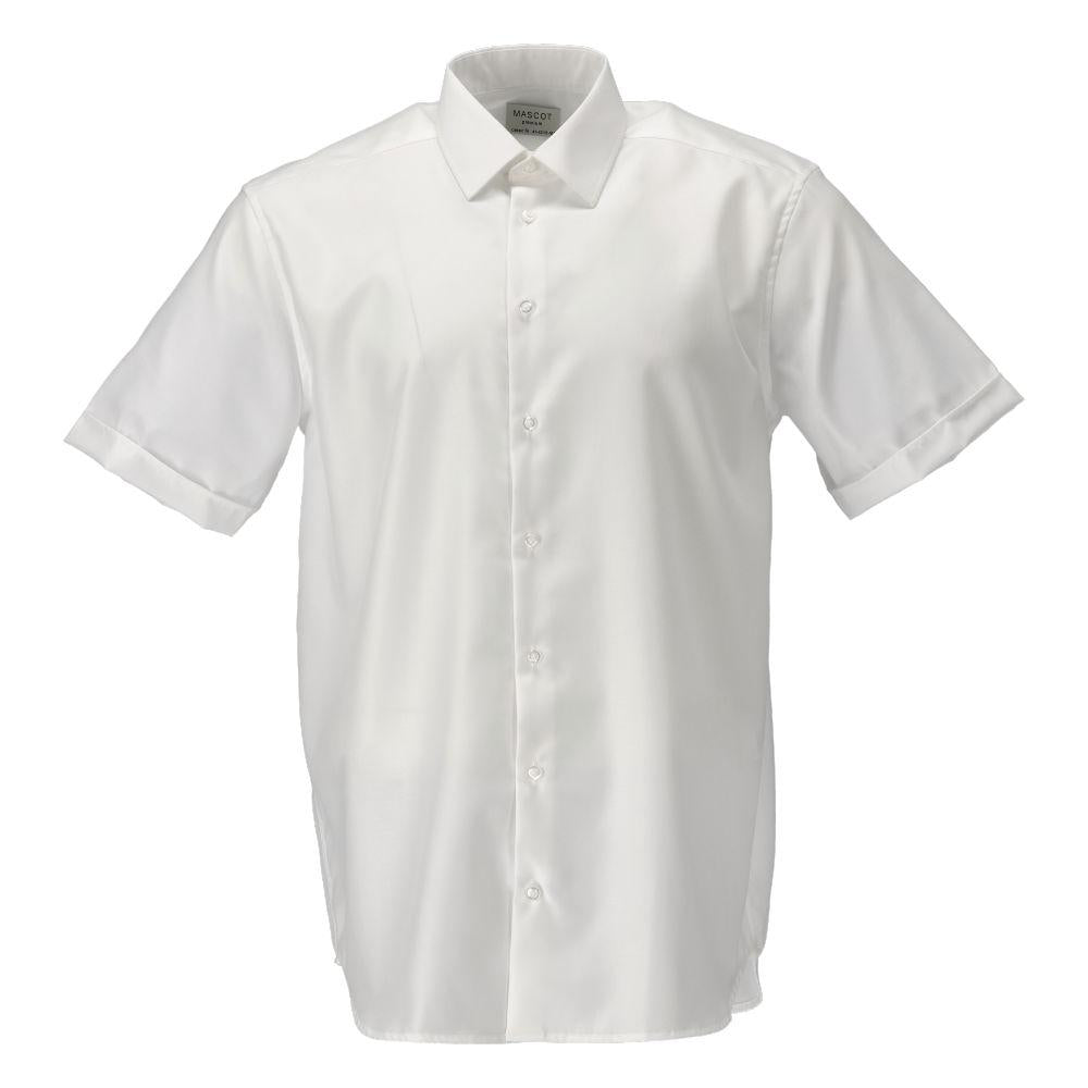 White - Front - Mascot Mens Frontline Poplin Short-Sleeved Shirt
