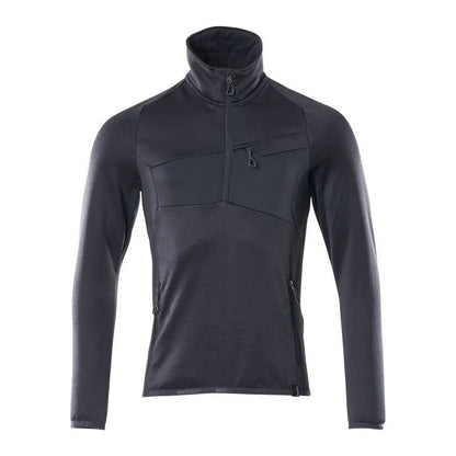 Dark Navy - Front - Mascot Mens Advanced Plain Half Zip Fleece Top