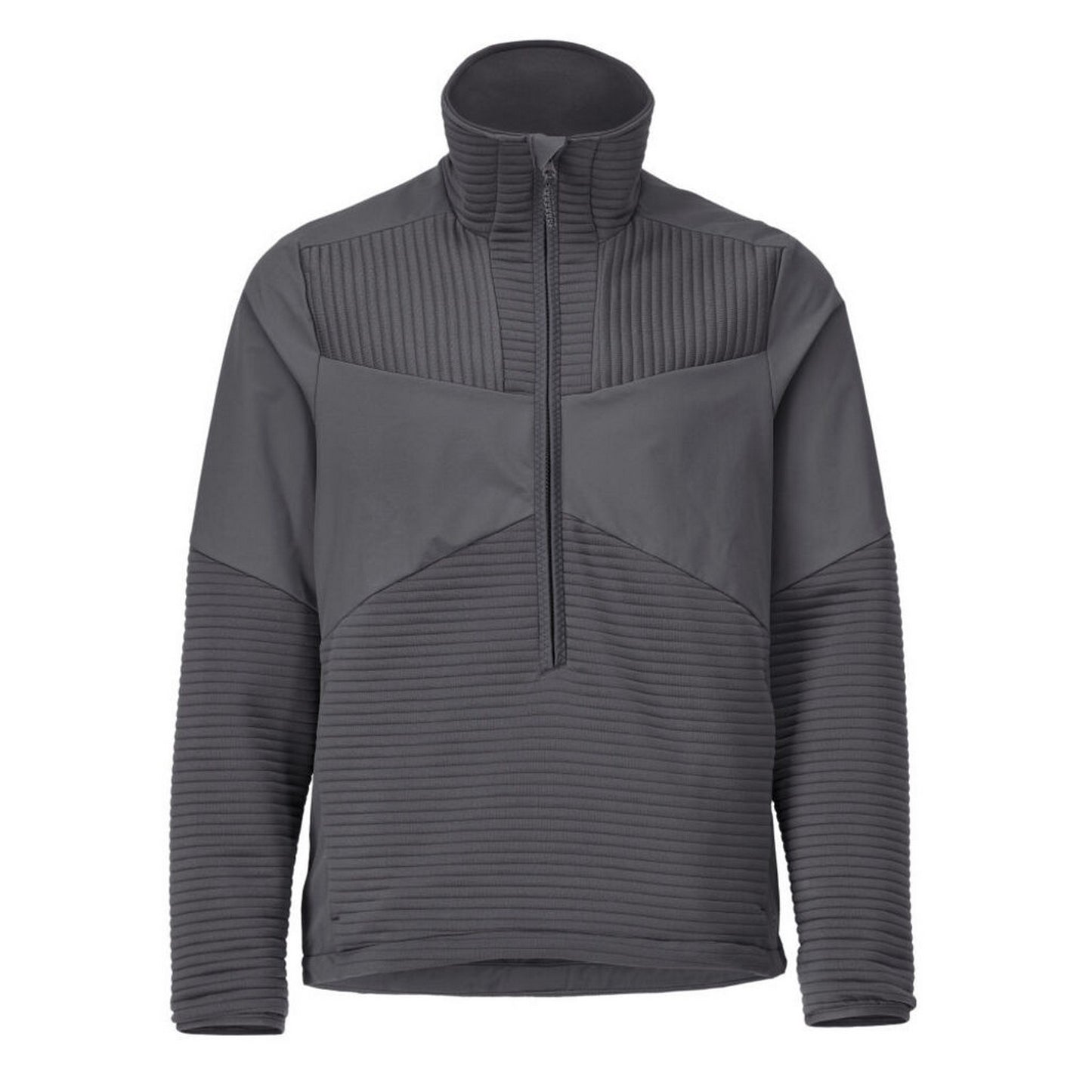 Stone Grey - Front - Mascot Mens Customised Half Zip Fleece Top
