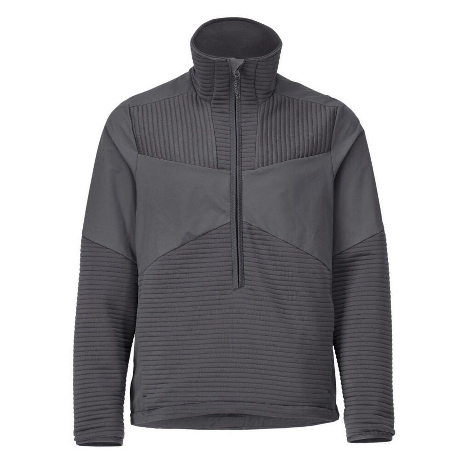 Stone Grey - Front - Mascot Mens Customised Half Zip Fleece Top