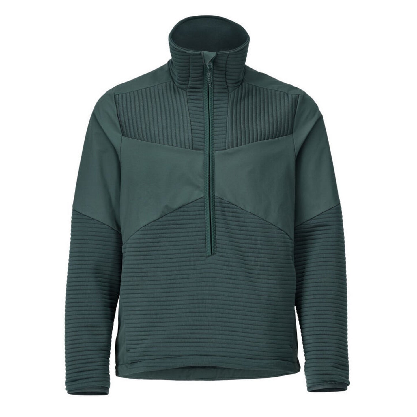 Forest Green - Front - Mascot Mens Customised Half Zip Fleece Top