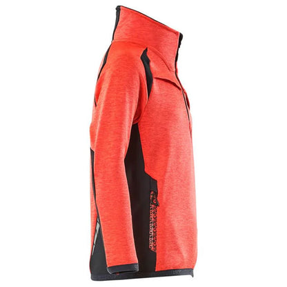 Hi Vis Red-Dark Navy - Back - Mascot Childrens-Kids Accelerate Safe Fleece Top