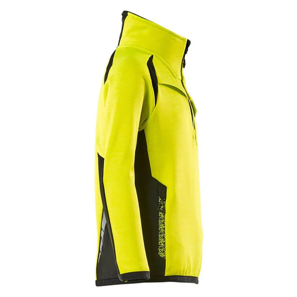 Hi Vis Yellow - Back - Mascot Childrens-Kids Accelerate Safe Fleece Top