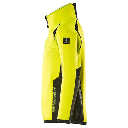 Hi Vis Yellow - Side - Mascot Childrens-Kids Accelerate Safe Fleece Top