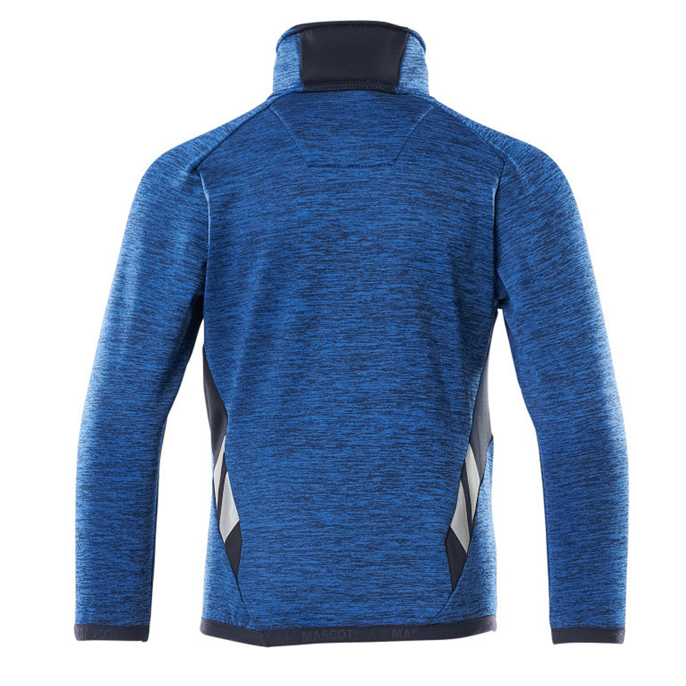Azure Blue-Dark Navy - Back - Mascot Childrens-Kids Accelerate Safe Fleece Top