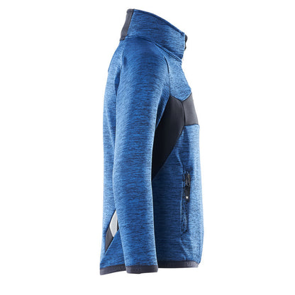 Azure Blue-Dark Navy - Side - Mascot Childrens-Kids Accelerate Safe Fleece Top
