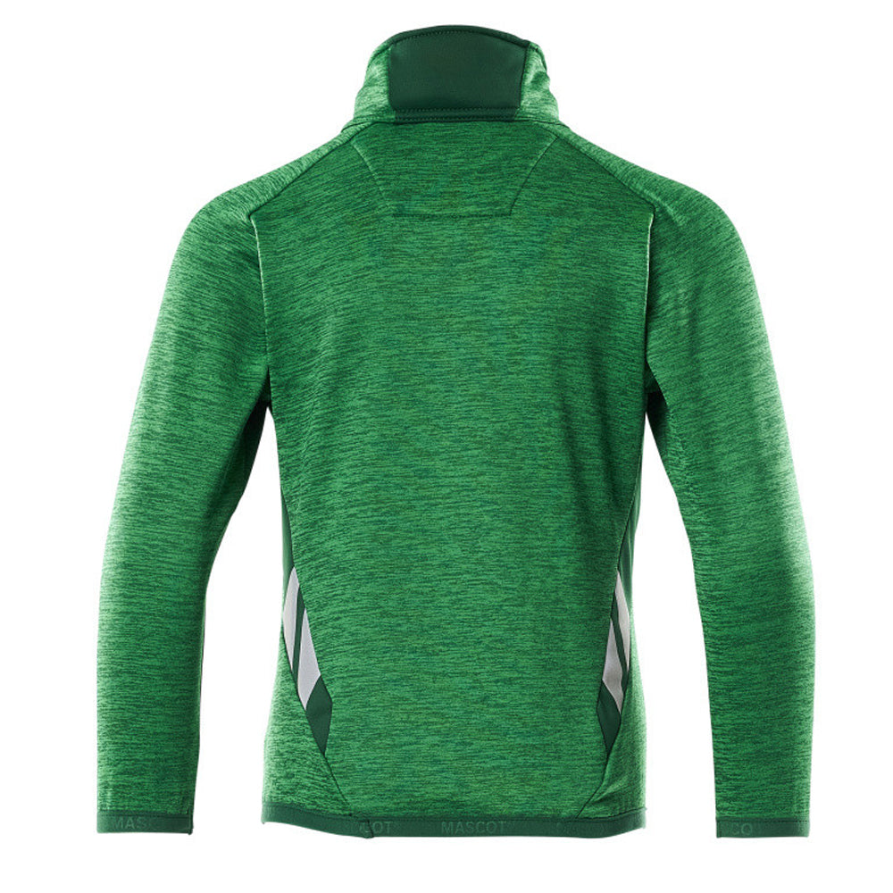 Grass Green-Green - Back - Mascot Childrens-Kids Accelerate Safe Fleece Top