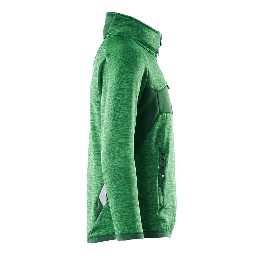Grass Green-Green - Side - Mascot Childrens-Kids Accelerate Safe Fleece Top