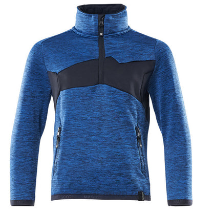 Azure Blue-Dark Navy - Front - Mascot Childrens-Kids Accelerate Safe Fleece Top