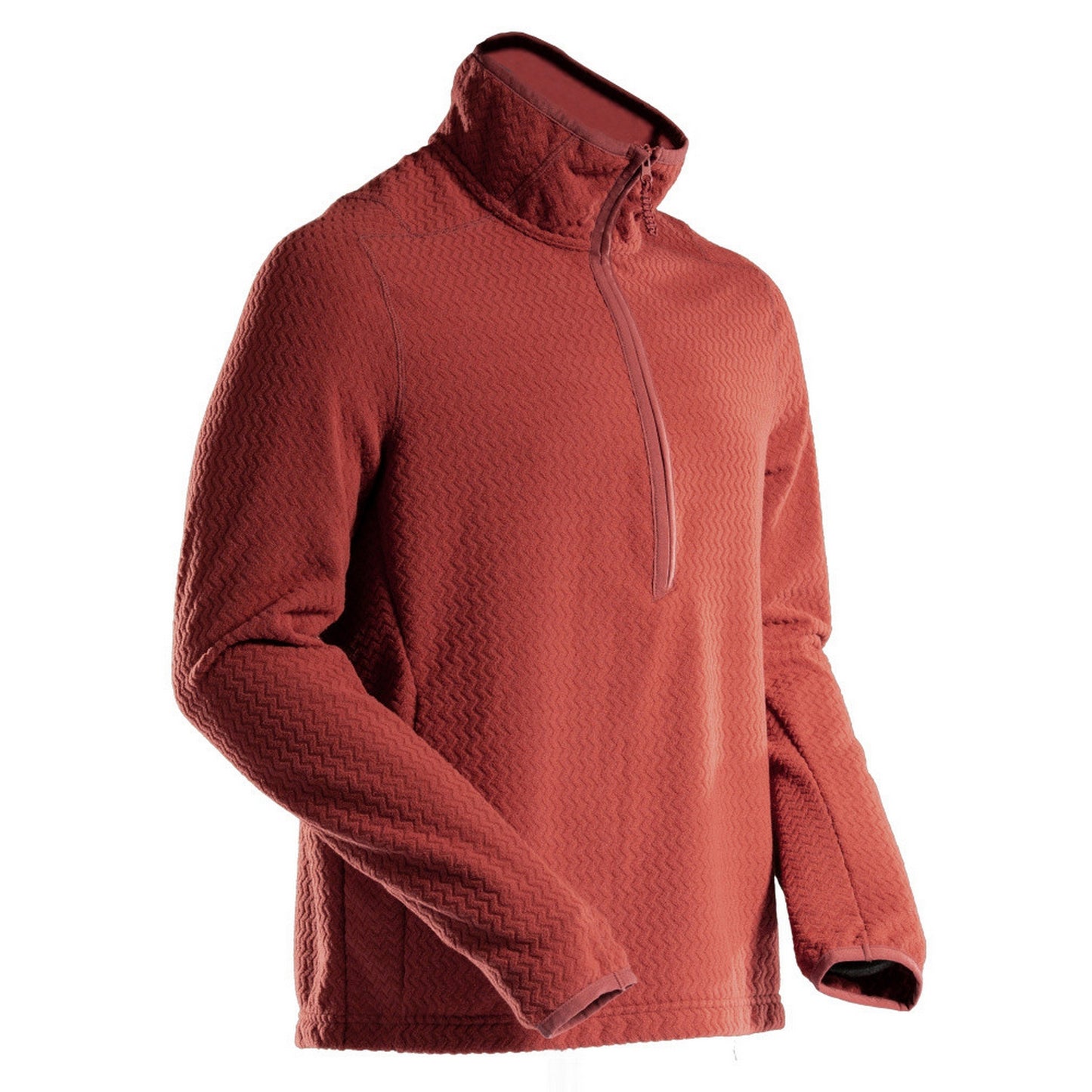 Autumn Red - Back - Mascot Mens Customised Microfleece Half Zip Jumper