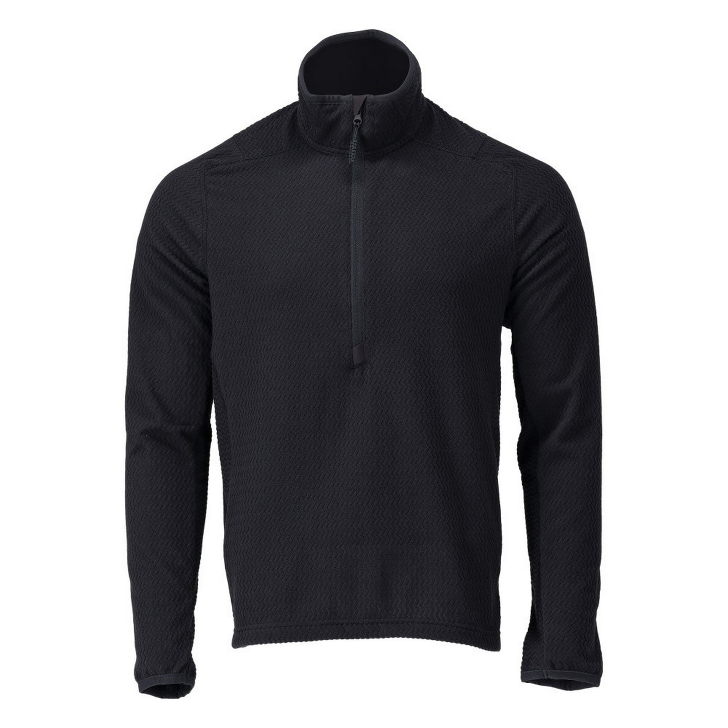 Dark Navy - Front - Mascot Mens Customised Microfleece Half Zip Jumper