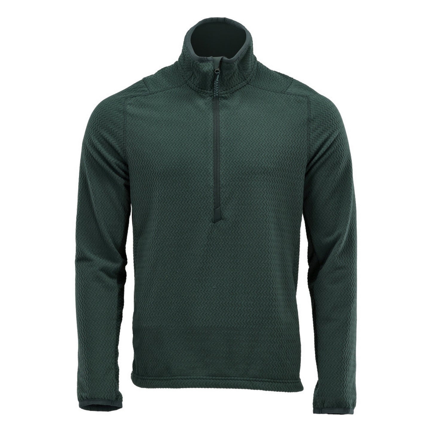 Forest Green - Front - Mascot Mens Customised Microfleece Half Zip Jumper