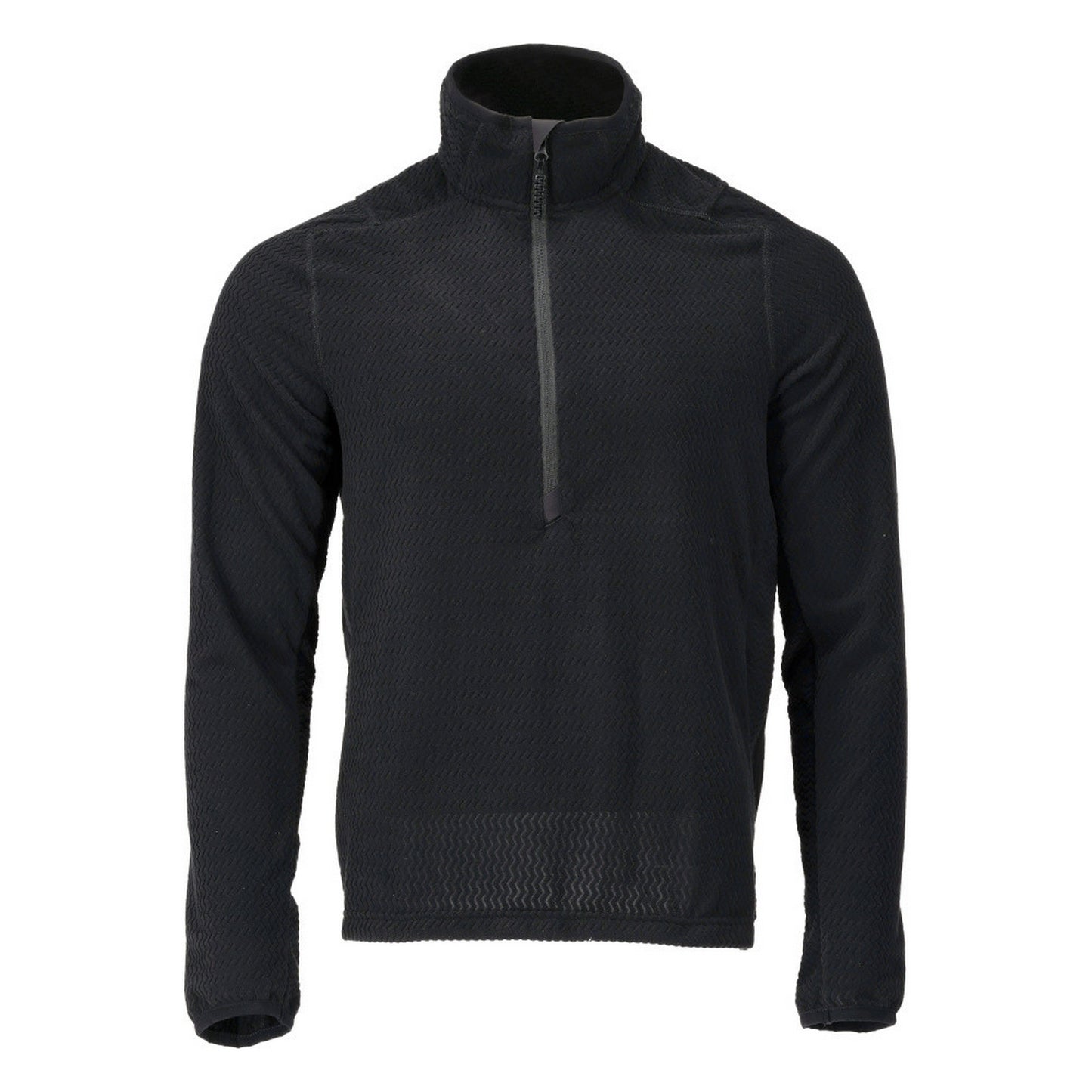 Black - Front - Mascot Mens Customised Microfleece Half Zip Jumper