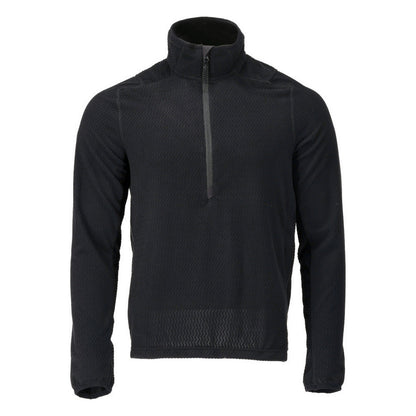 Black - Front - Mascot Mens Customised Microfleece Half Zip Jumper