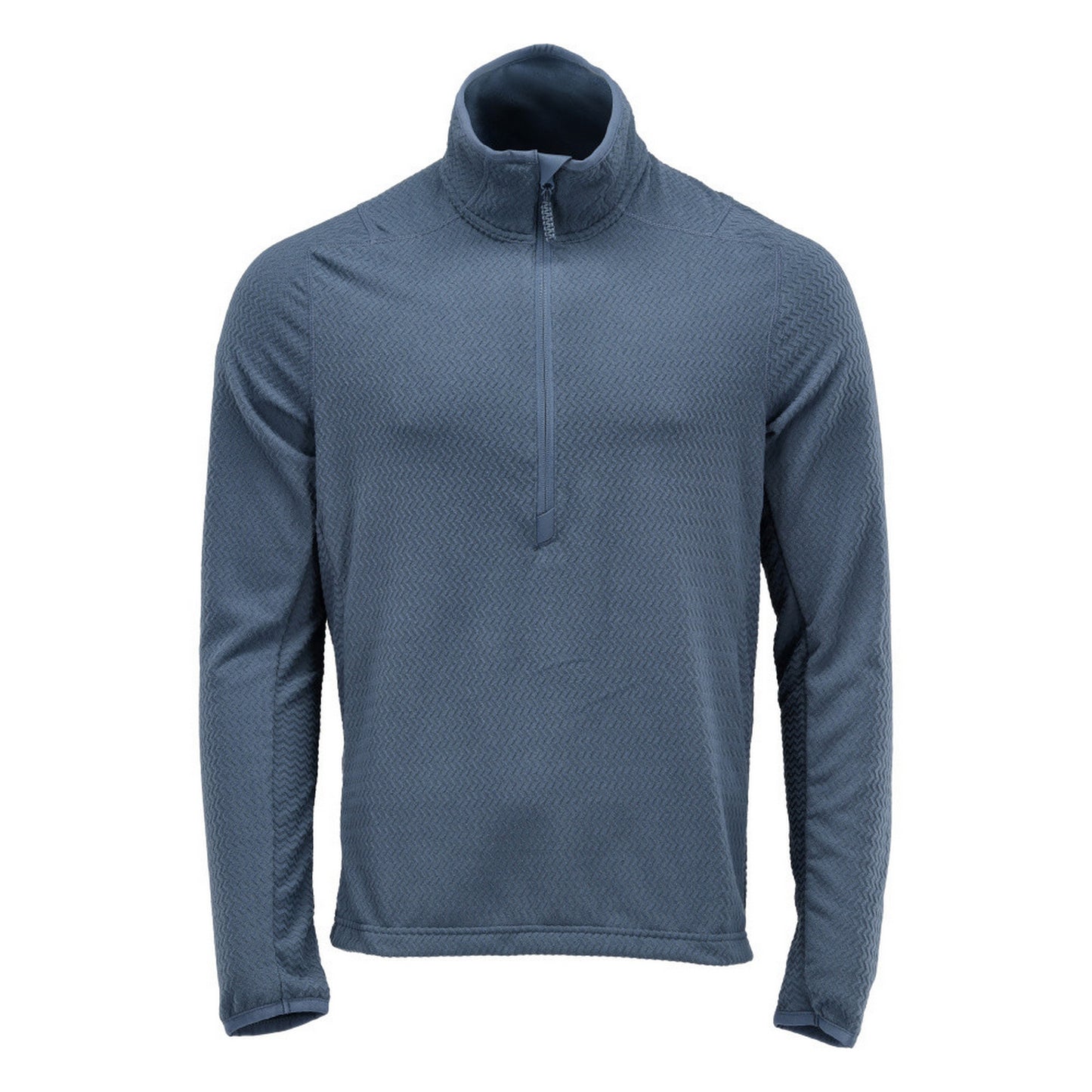Stone Blue - Front - Mascot Mens Customised Microfleece Half Zip Jumper