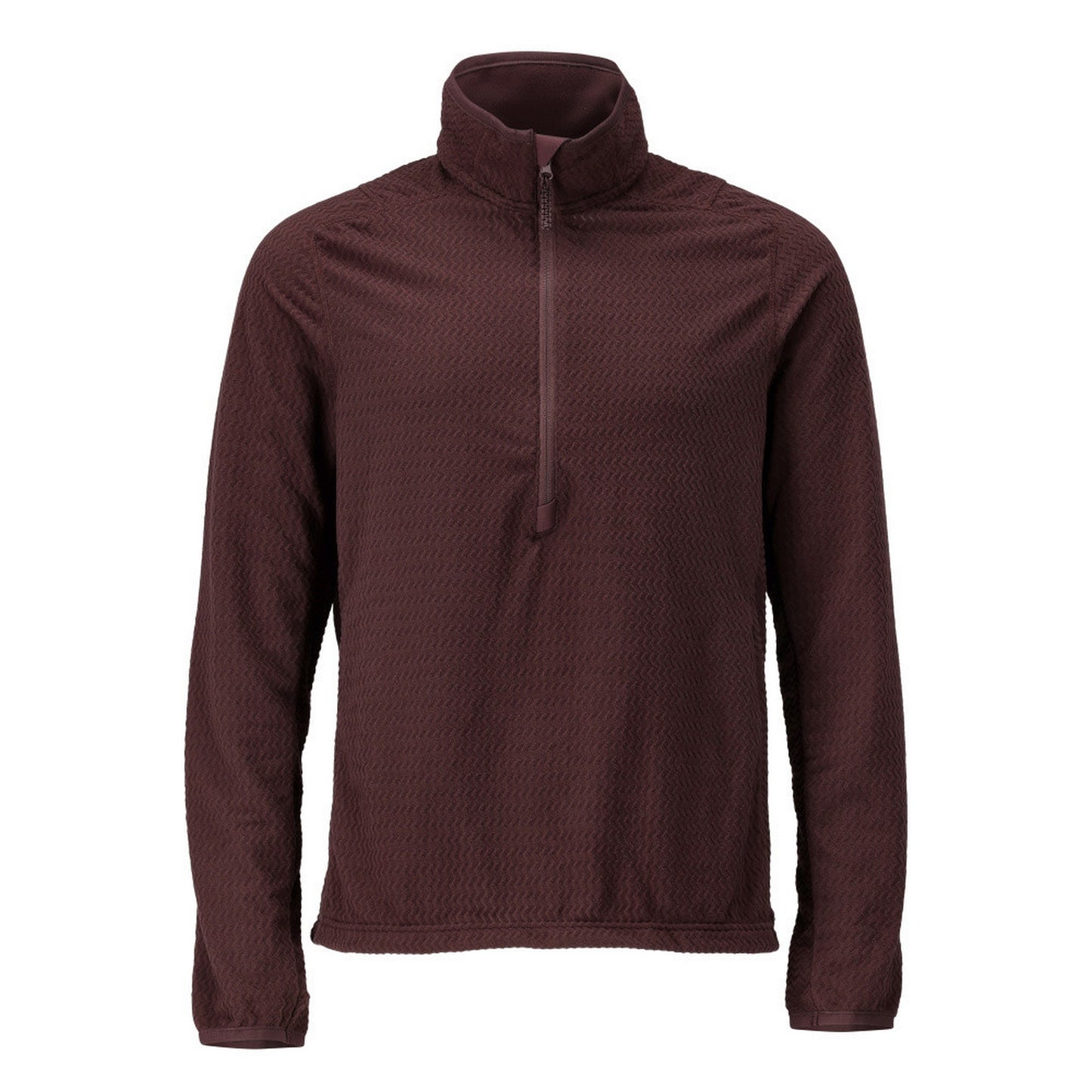 Bordeaux - Front - Mascot Mens Customised Microfleece Half Zip Jumper