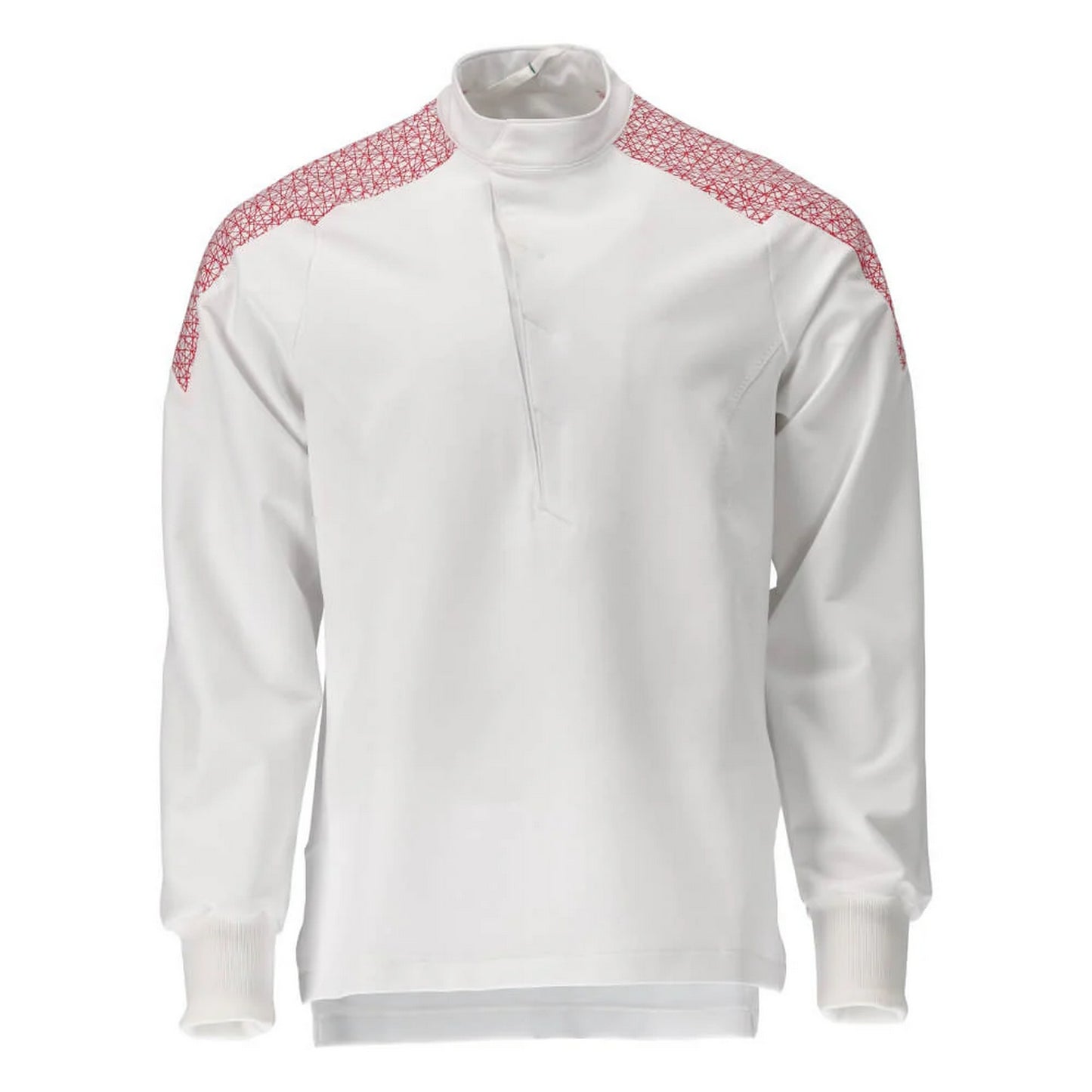 White-Traffic Red - Front - Mascot Mens Smock Food & Care Chef T-Shirt