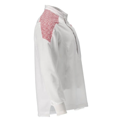 White-Traffic Red - Back - Mascot Mens Smock Food & Care Chef T-Shirt