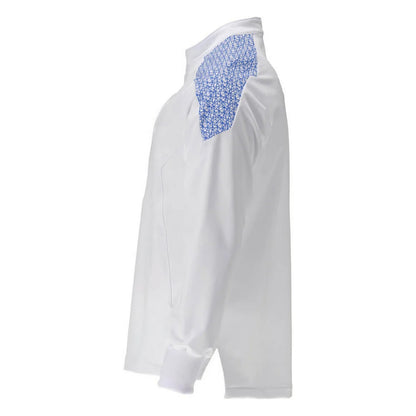 White-Azure Blue - Side - Mascot Mens Smock Food & Care Chef T-Shirt