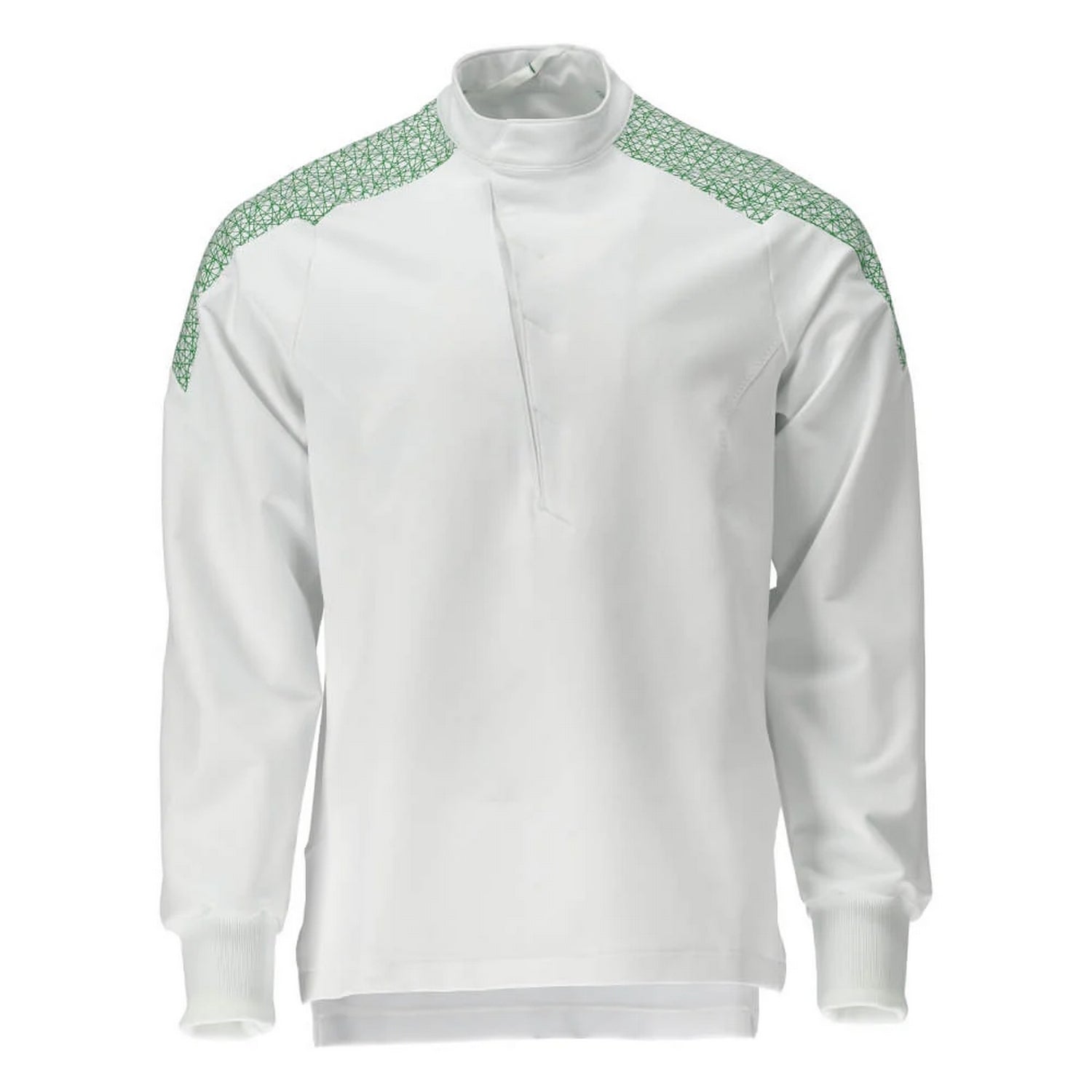 White-Grass Green - Front - Mascot Mens Smock Food & Care Chef T-Shirt