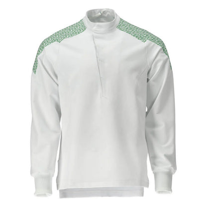 White-Grass Green - Front - Mascot Mens Smock Food & Care Chef T-Shirt
