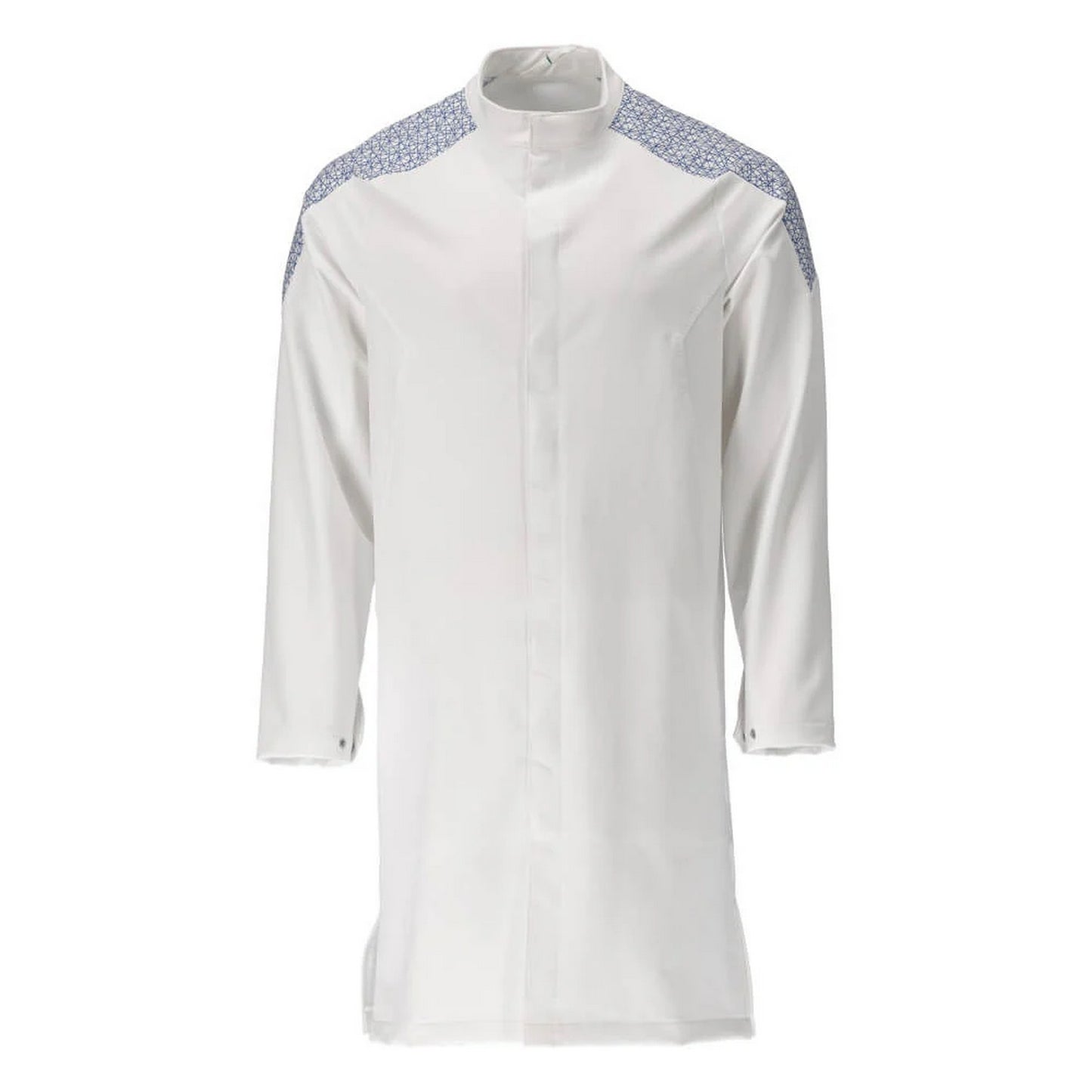 White-Azure Blue - Front - Mascot Mens Smock Food & Care Full Apron