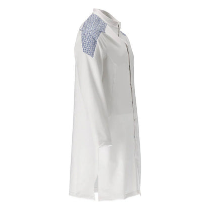White-Azure Blue - Back - Mascot Mens Smock Food & Care Full Apron