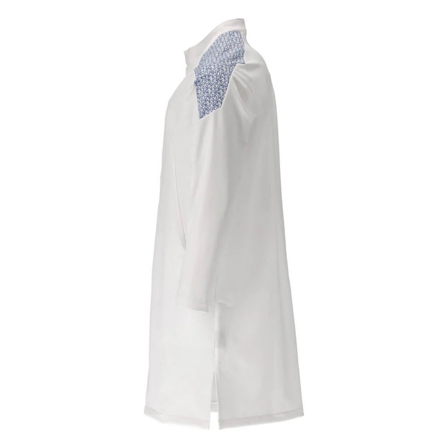 White-Azure Blue - Side - Mascot Mens Smock Food & Care Full Apron