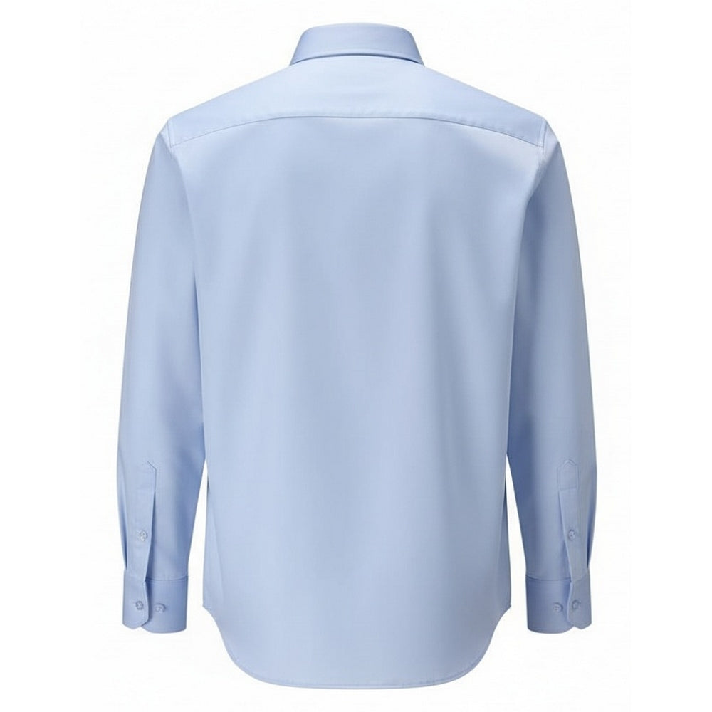 Light Blue - Back - Mascot Mens Frontline Poplin Classic Shirt