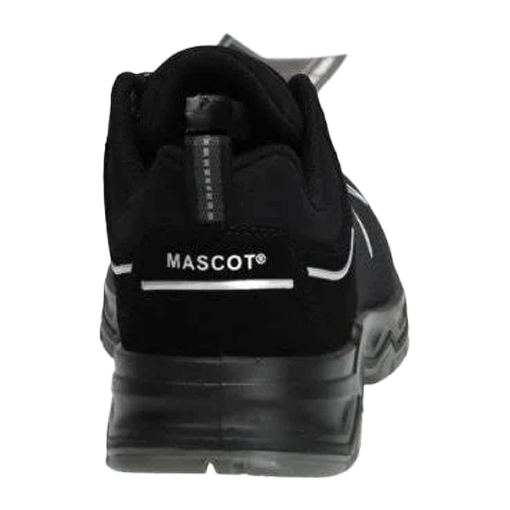 Black-Silver - Back - Mascot Unisex Adult Footwear Flex Lace Up Safety Shoes
